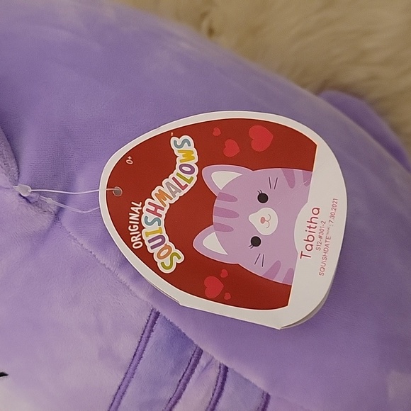 Squishmallows Kellytoy Plush 8" Tabitha Purple Cat Ultrasoft Stuffed Animal - Picture 2 of 3
